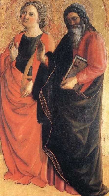 Fra Filippo Lippi St.Catherine of Alexandria and an Evangelist Sweden oil painting art